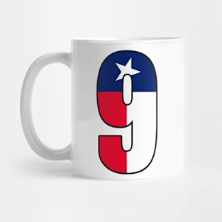 Number 9 Texas Flag Mug